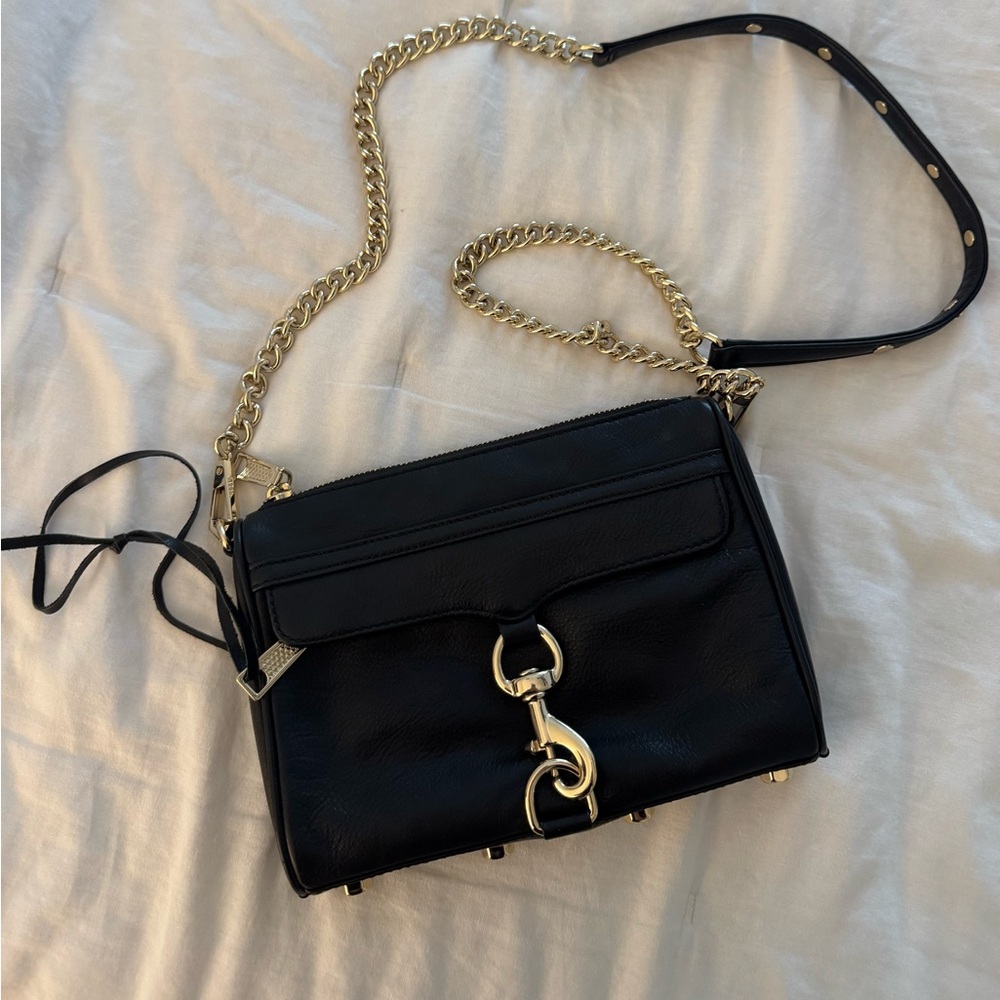 Rebecca Minkoff Avery Black Leather Shoulder Bag